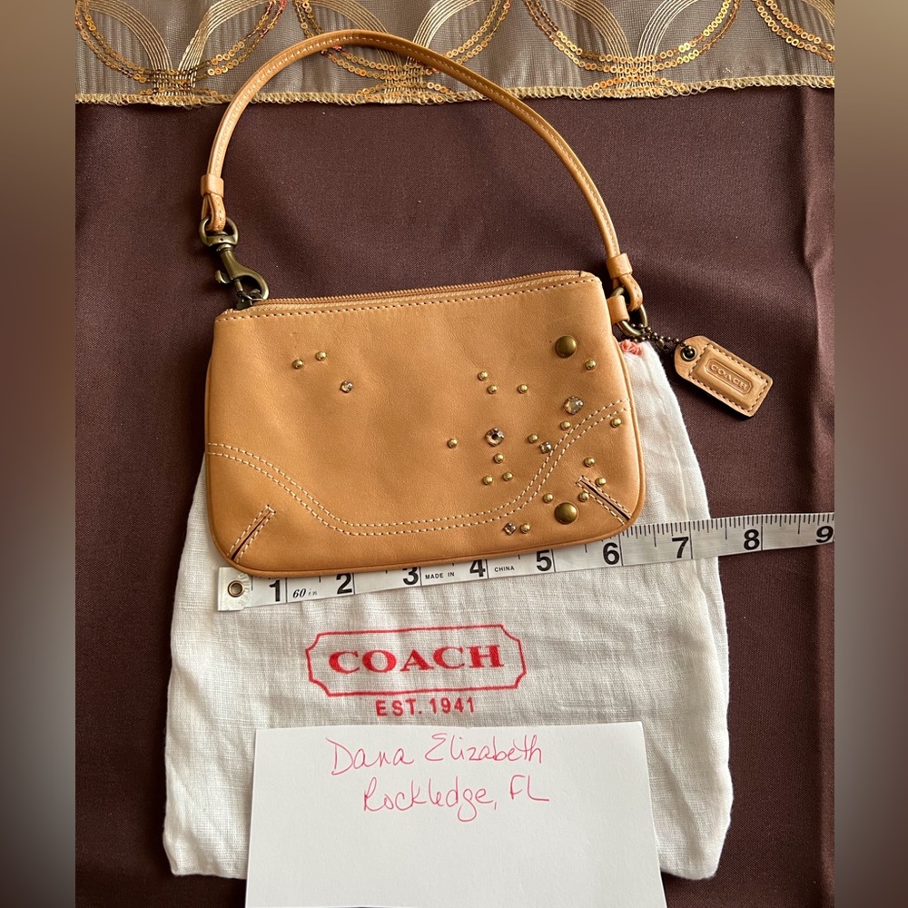 Authentic Coach Leather Wristlet